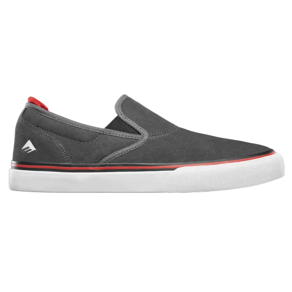 Emerica - Wino G6 Slip-On Dark Grey/Black/Red Shoes