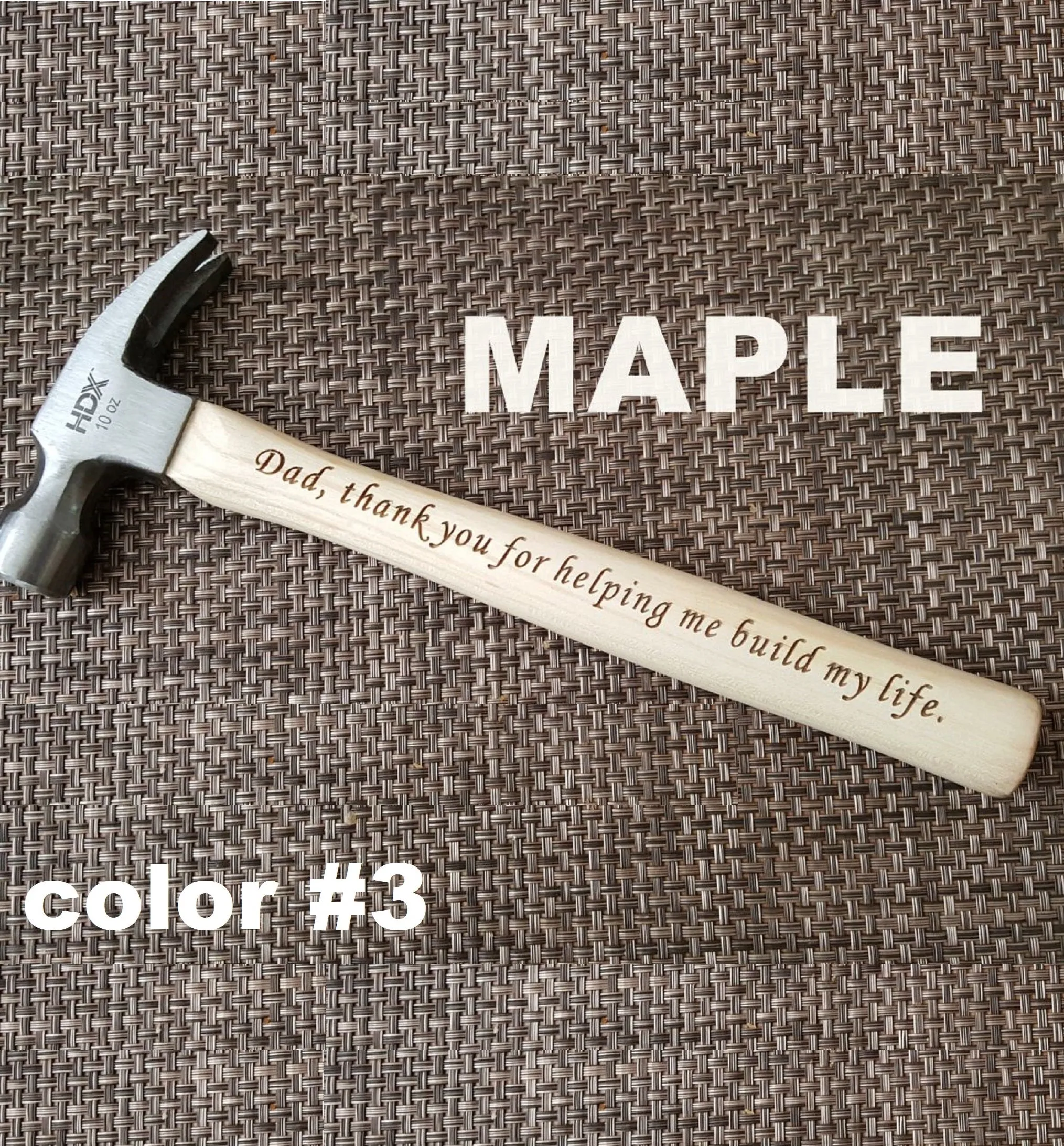 Engraved Hammer - Personalized Hammer with your quote or names