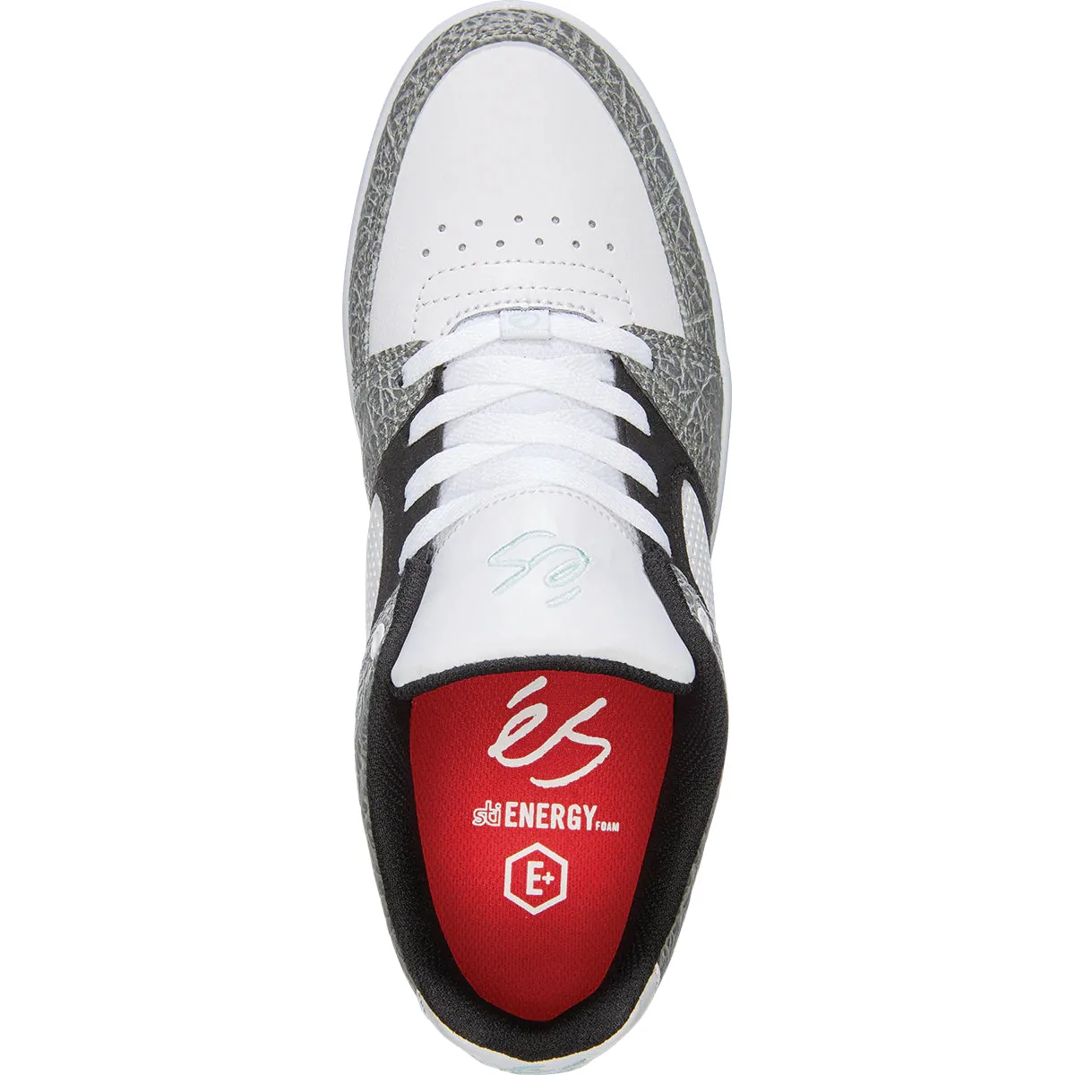 eS Accel Slim Skateboard Shoe - White/Black/Turquoise