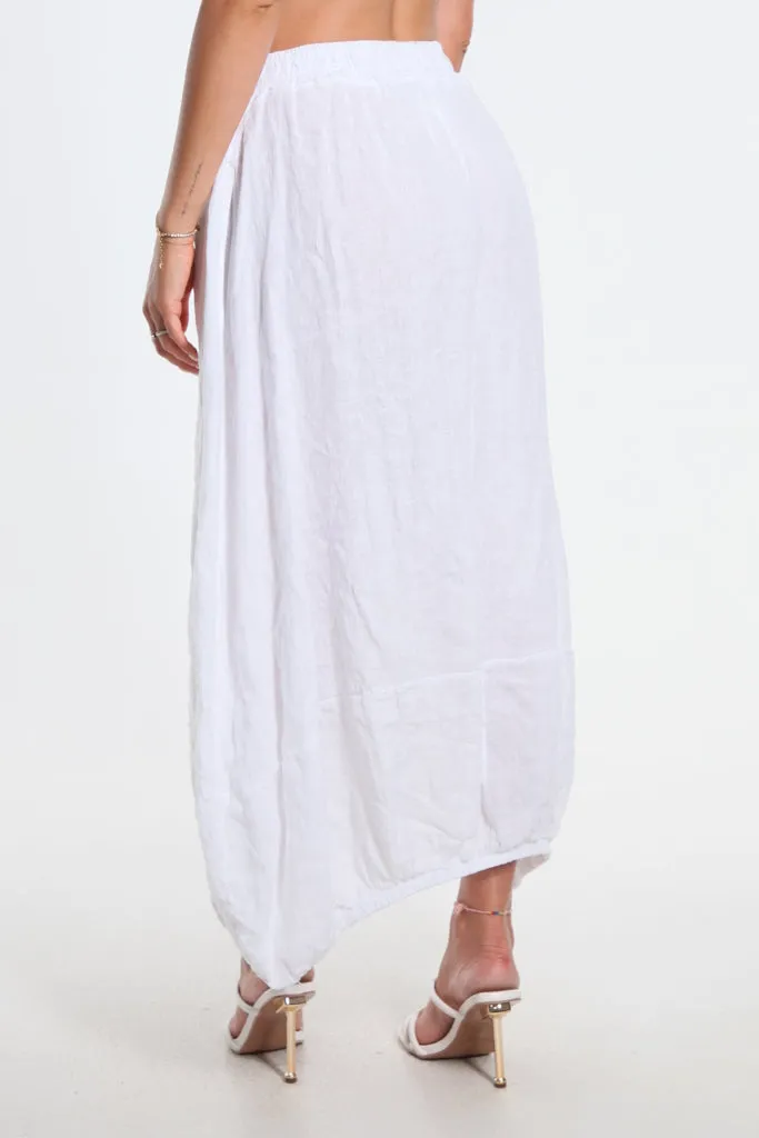 Farren Linen Balloon Bottom Skirt (SL110)