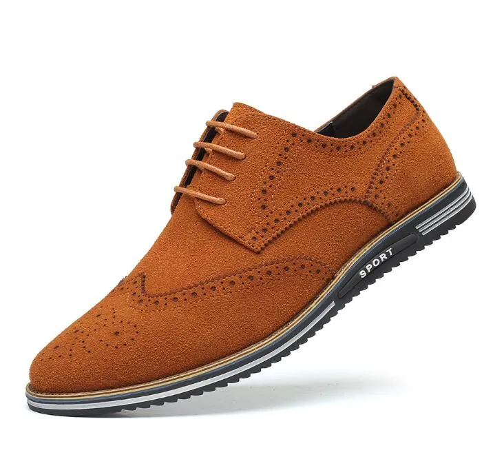 Fashion New Men's Luxury pointed lace-up Brogues shoes Male wedding prom dress Homecoming shoes zapatos hombre vestir