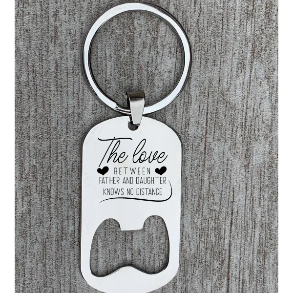 Father and Daughter Keychain- Love Between Father and Daughter Knows No Distance