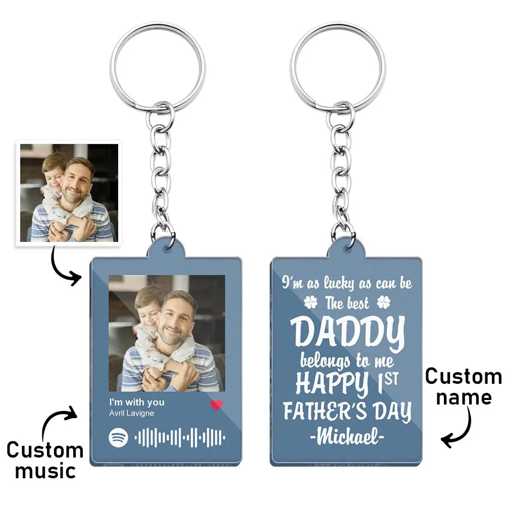 Father's Day Keychain Custom Color Keychain Engraved Keychain for Dad