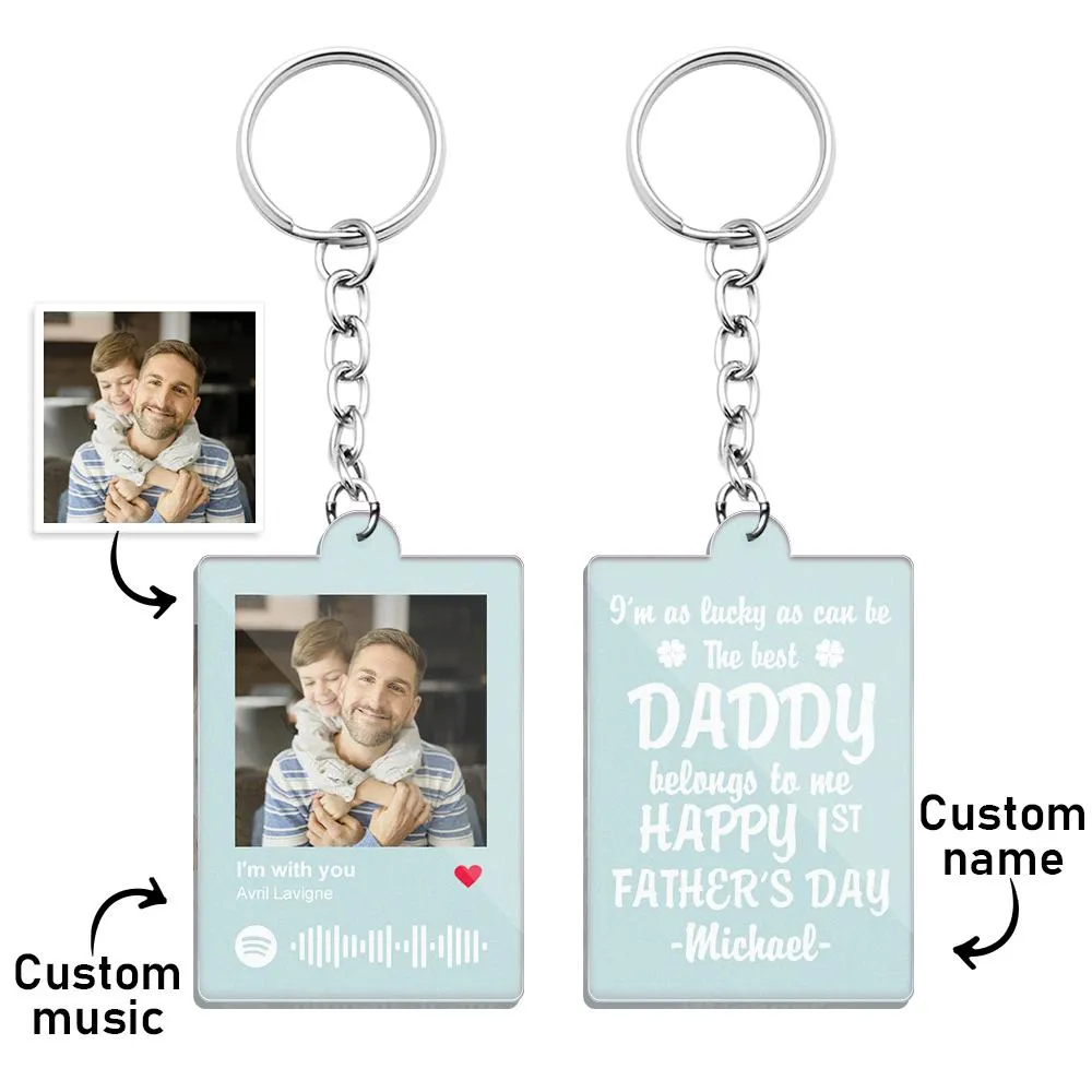 Father's Day Keychain Custom Color Keychain Engraved Keychain for Dad