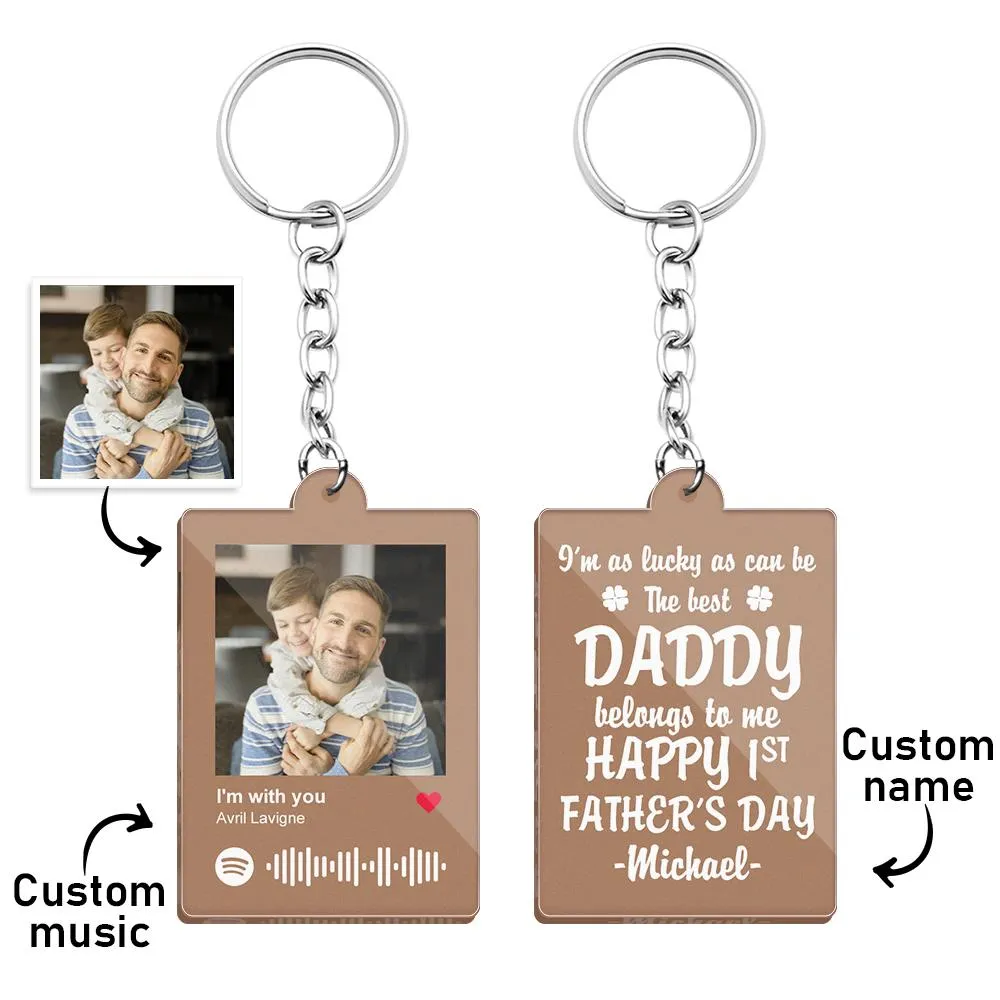 Father's Day Keychain Custom Color Keychain Engraved Keychain for Dad