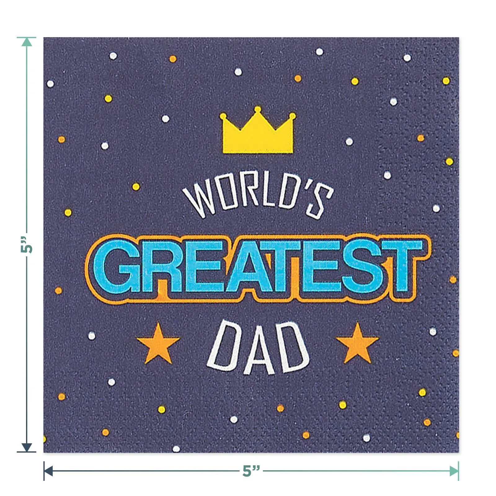 Father's Day Party Best Dad Paper Dessert Plates and Beverage Napkins (Serves 16)