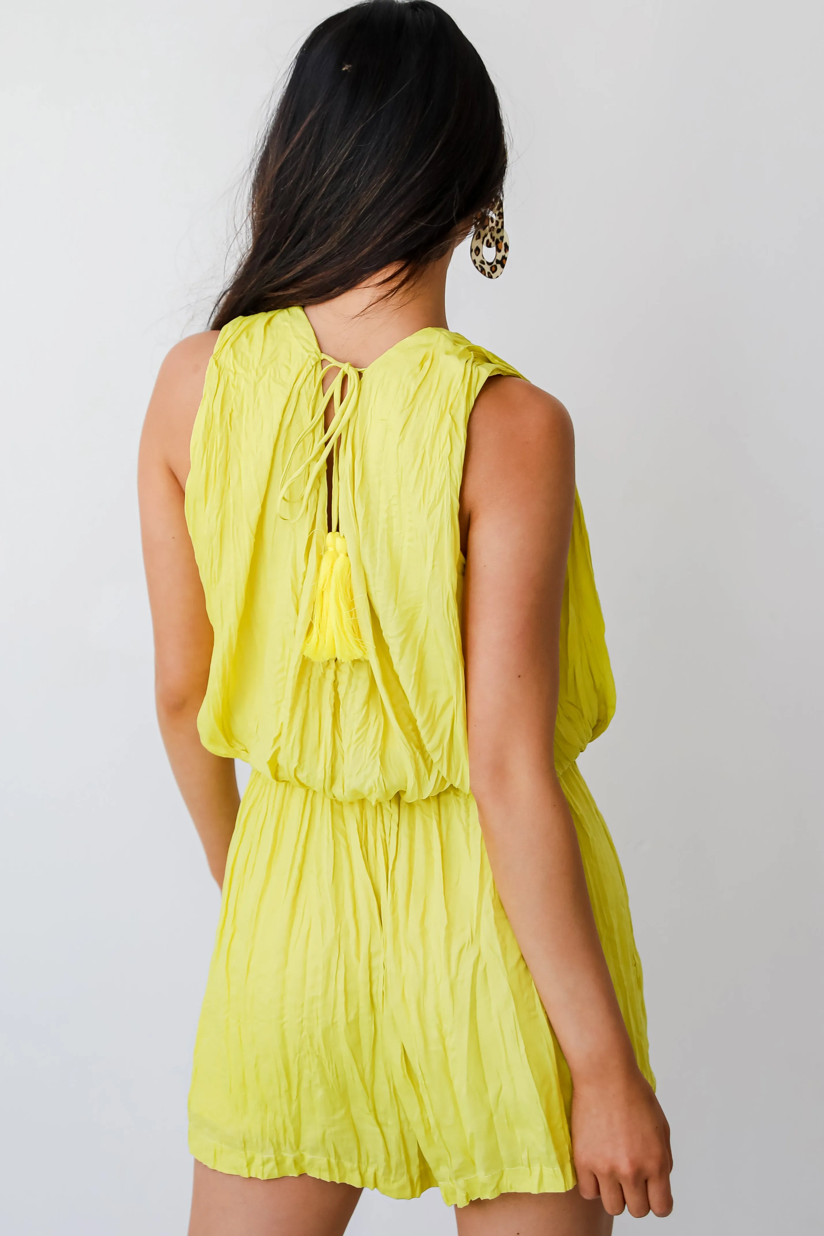 FINAL SALE - Sweetest Stance Yellow Romper