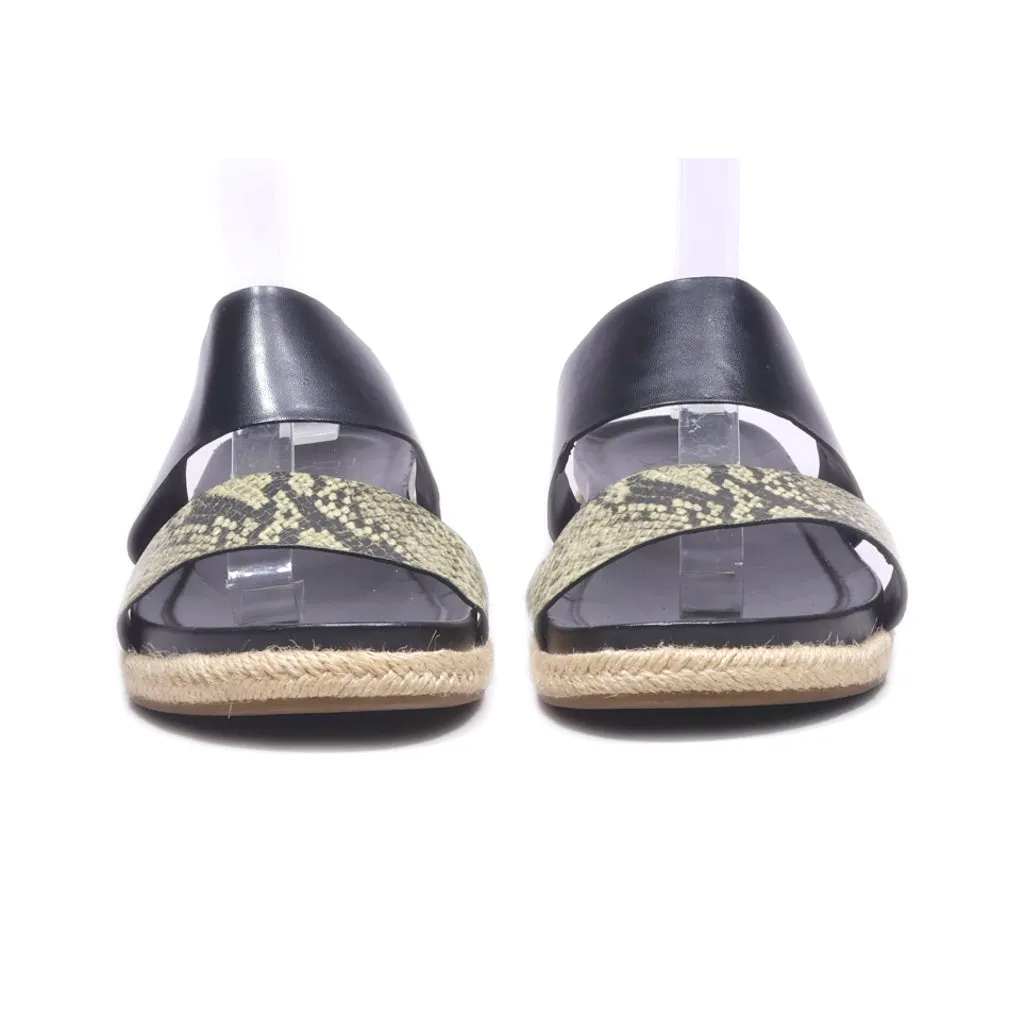 Franco Sarto Babs Flat Sandals Leather Black Colour For Women