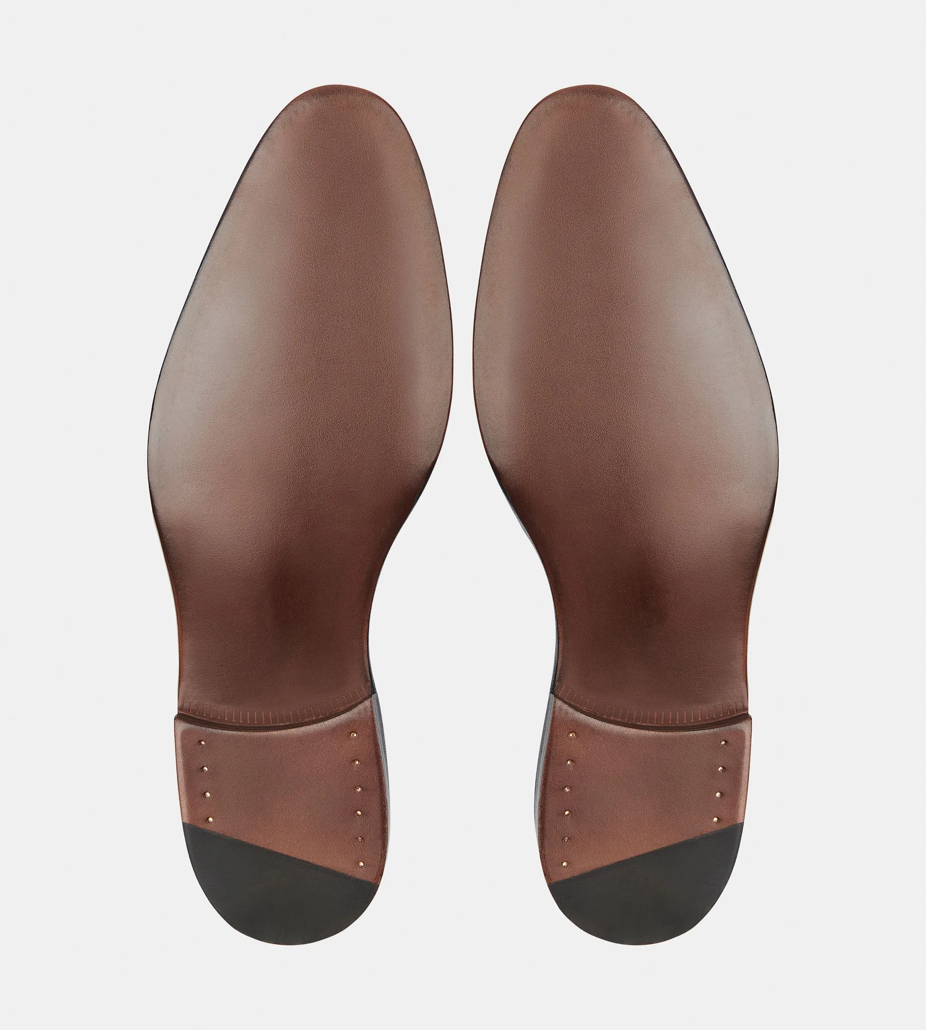 George Split Toe Derby Dark Brown Utah Calf - LEATHER SOLE