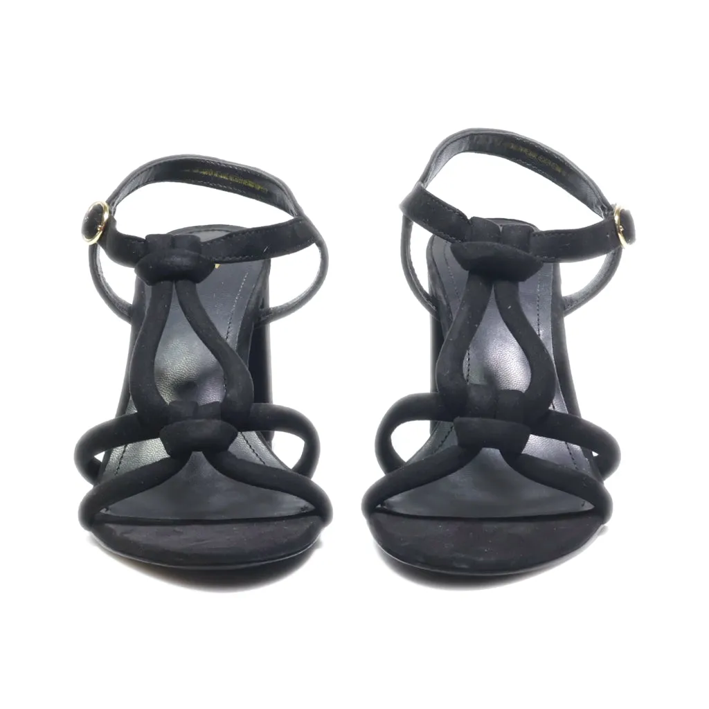 H&M High-Heel Sandals Suede Black Colour For Women