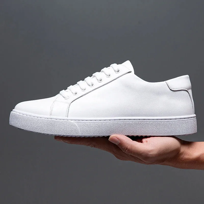 Hnzxzm Extra Large Men's Shoes 2024 Spring New Trendy Board Shoes British Style Polishing Casual Soft Sole Small White Shoes for Men