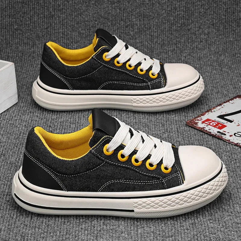 Hnzxzm Spring Espadrilles 2024 New Men's Korean Version of the Trend All Sports Board Shoes Students Casual Fashion Shoes Low Top