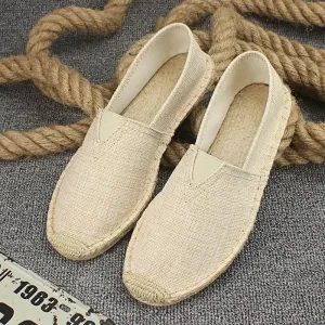 Hnzxzm Woman Footwear Black Flat Espadrilles Shoes For Men Comfortable And Elegant Vulcanized With Stylish Summer 2024 Promotion