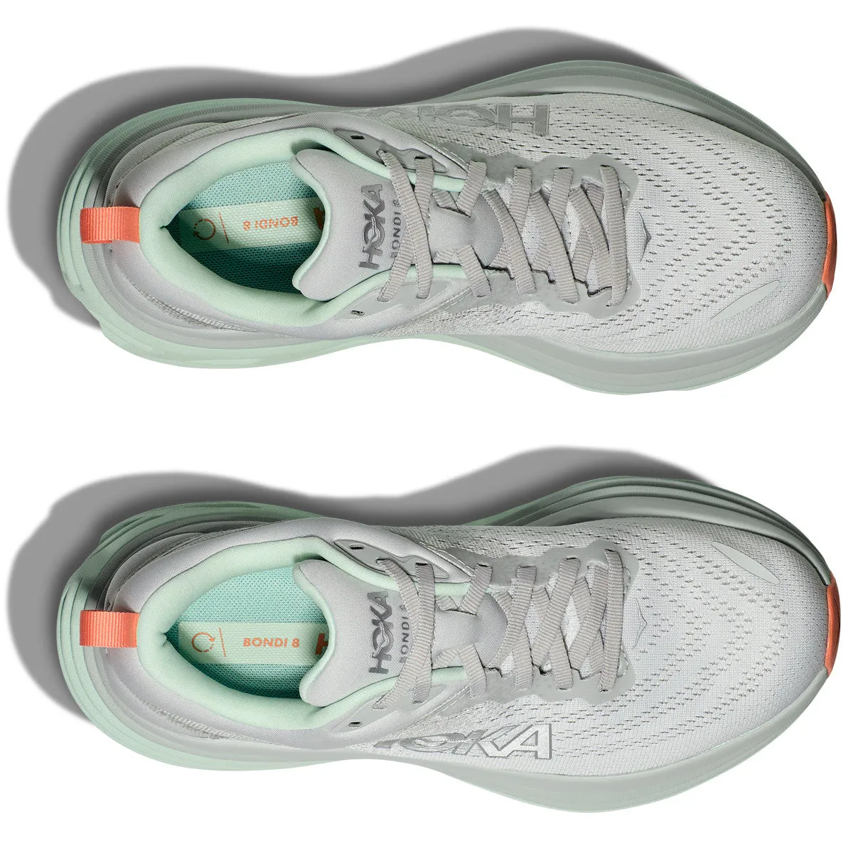 Hoka Bondi 8 Running Shoes - Womens - Stardust/Aqua Breeze