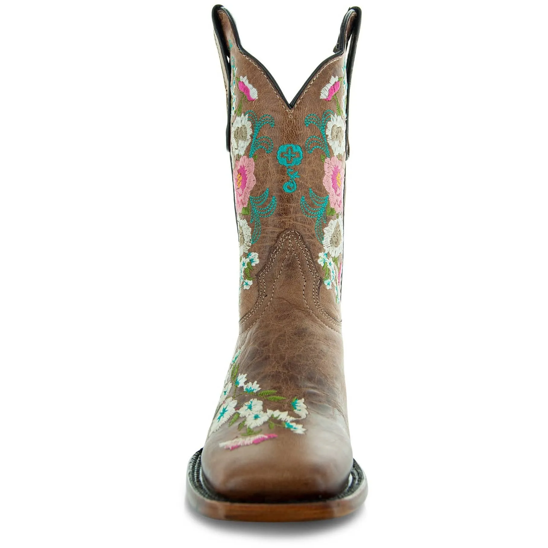 Jasmine Women's Square Toe Floral Cowgirl Boots (M50043)