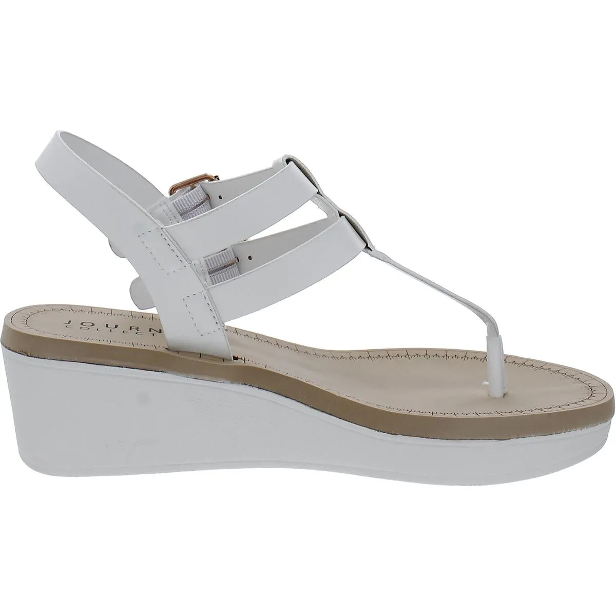 Journee Collection Womens Faux Leather Jelly Sandals