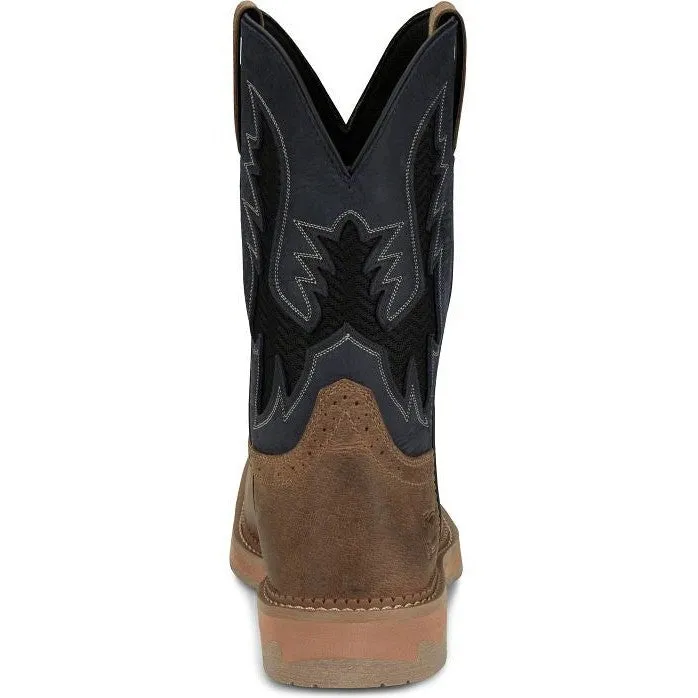 Justin Men's Bolt 11" Square Toe Western Work Boot -Tan- SE4114