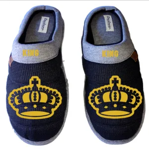 King Crown Alpha Male DF by DEARFOAMS Men's Slippers / House Shoes slides gift