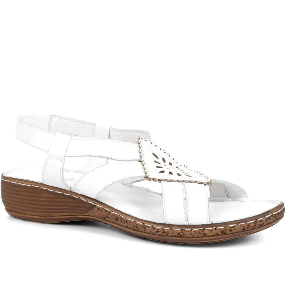 Leather Slingback Sandals - LUCK35001 / 321 605