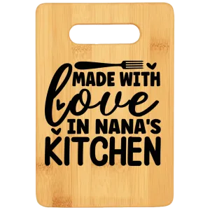 Made With Love In Nana's Kitchen Stove Top Cutting Board with Handle