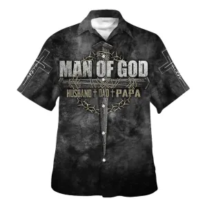 Man Of God Husband Dad Papa Hawaiian Shirt - Christian Hawaiian Shirt - Religious Hawaiian Shirts