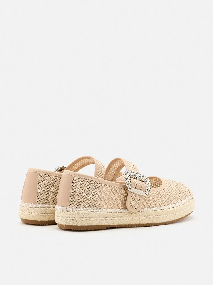 Maple Diamante Buckle Espadrille Flats