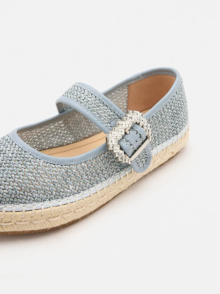 Maple Diamante Buckle Espadrille Flats