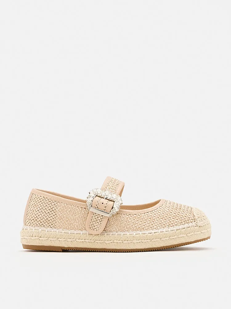 Maple Diamante Buckle Espadrille Flats