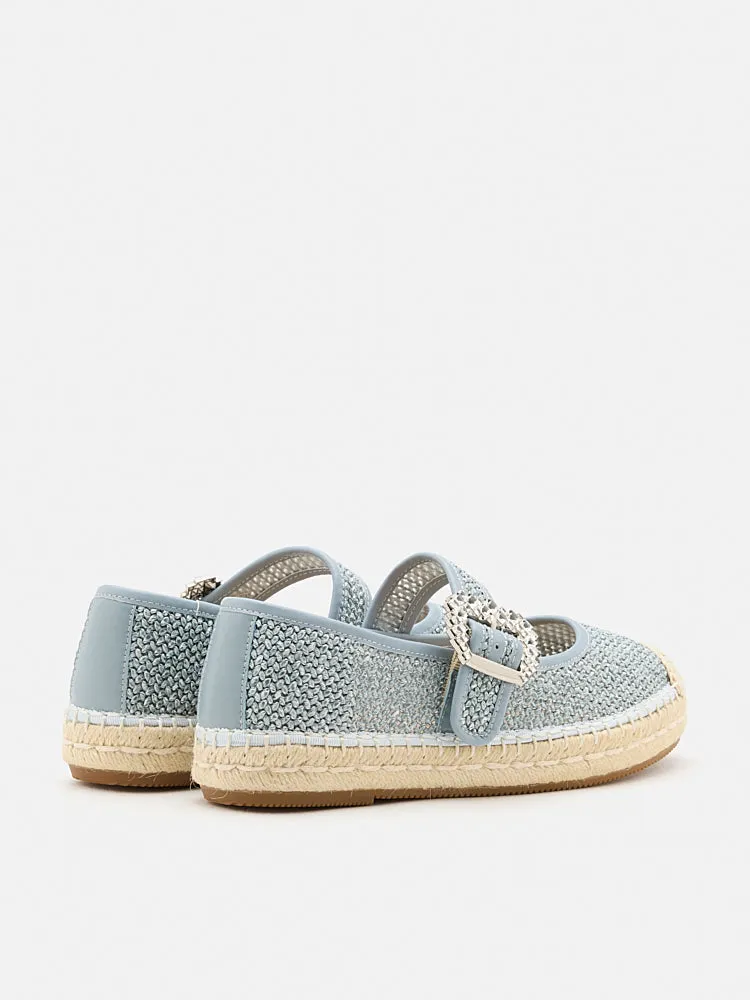 Maple Diamante Buckle Espadrille Flats