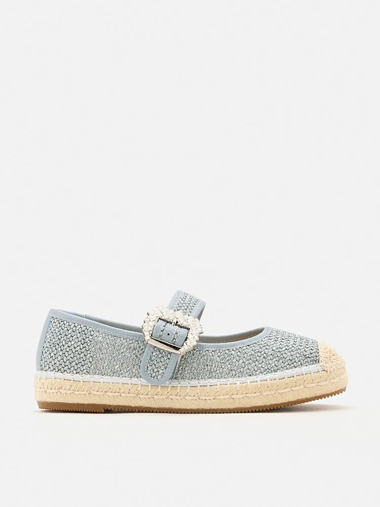 Maple Diamante Buckle Espadrille Flats