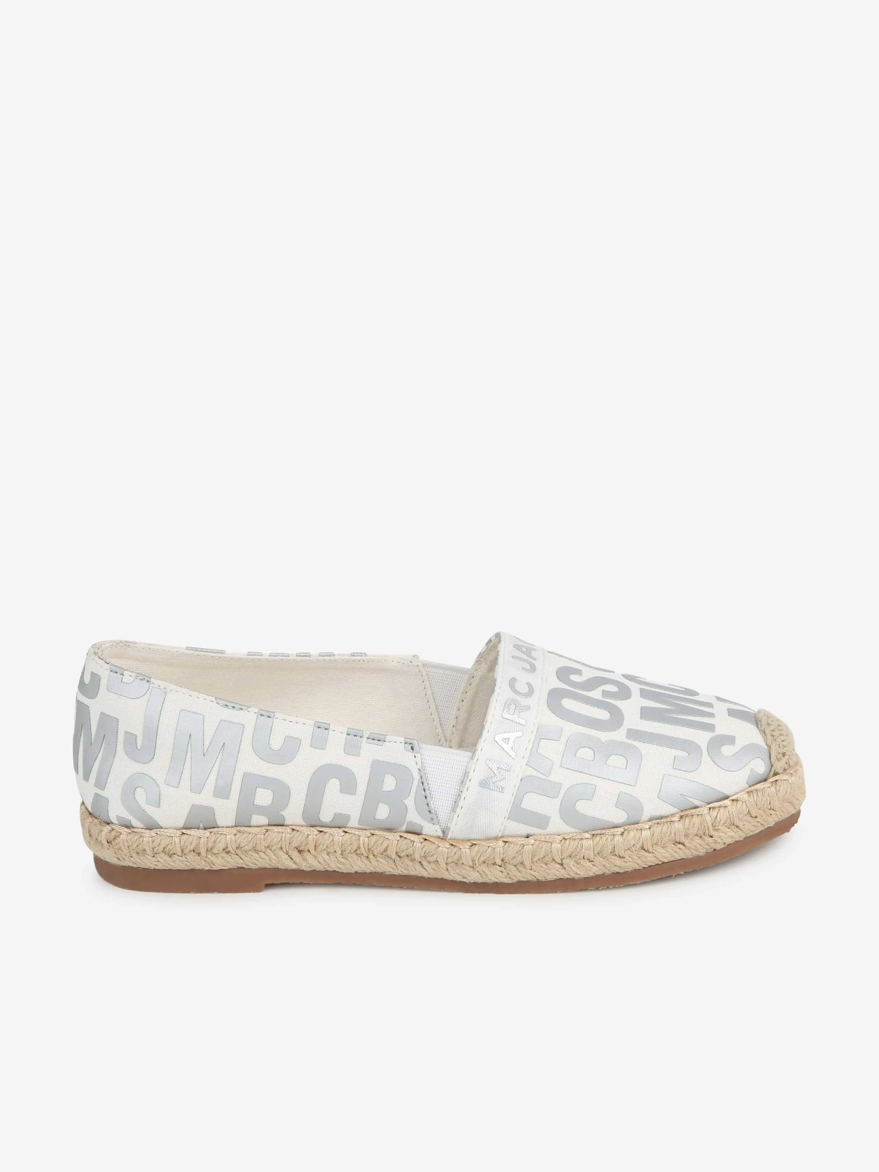 MARC JACOBS Girls Logo Espadrilles in Ivory