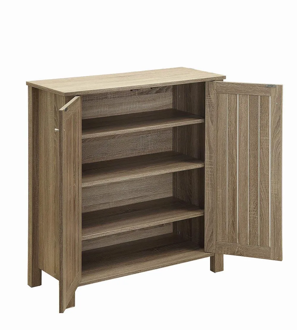 Marisa Dark Taupe 4-Shelf Shoe Cabinet