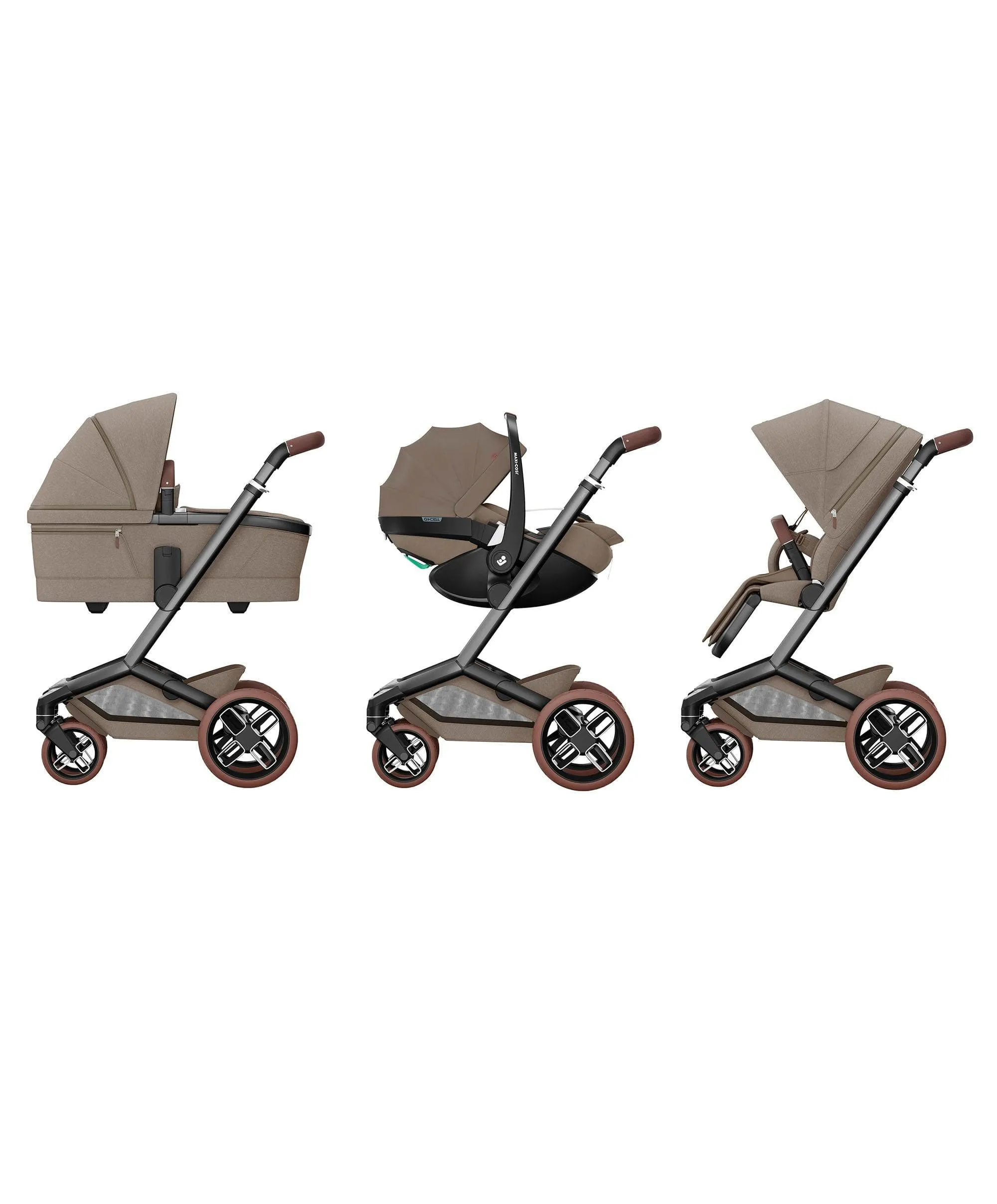 Maxi-Cosi Fame Pushchair – Twillic Truffle with Brown Wheels