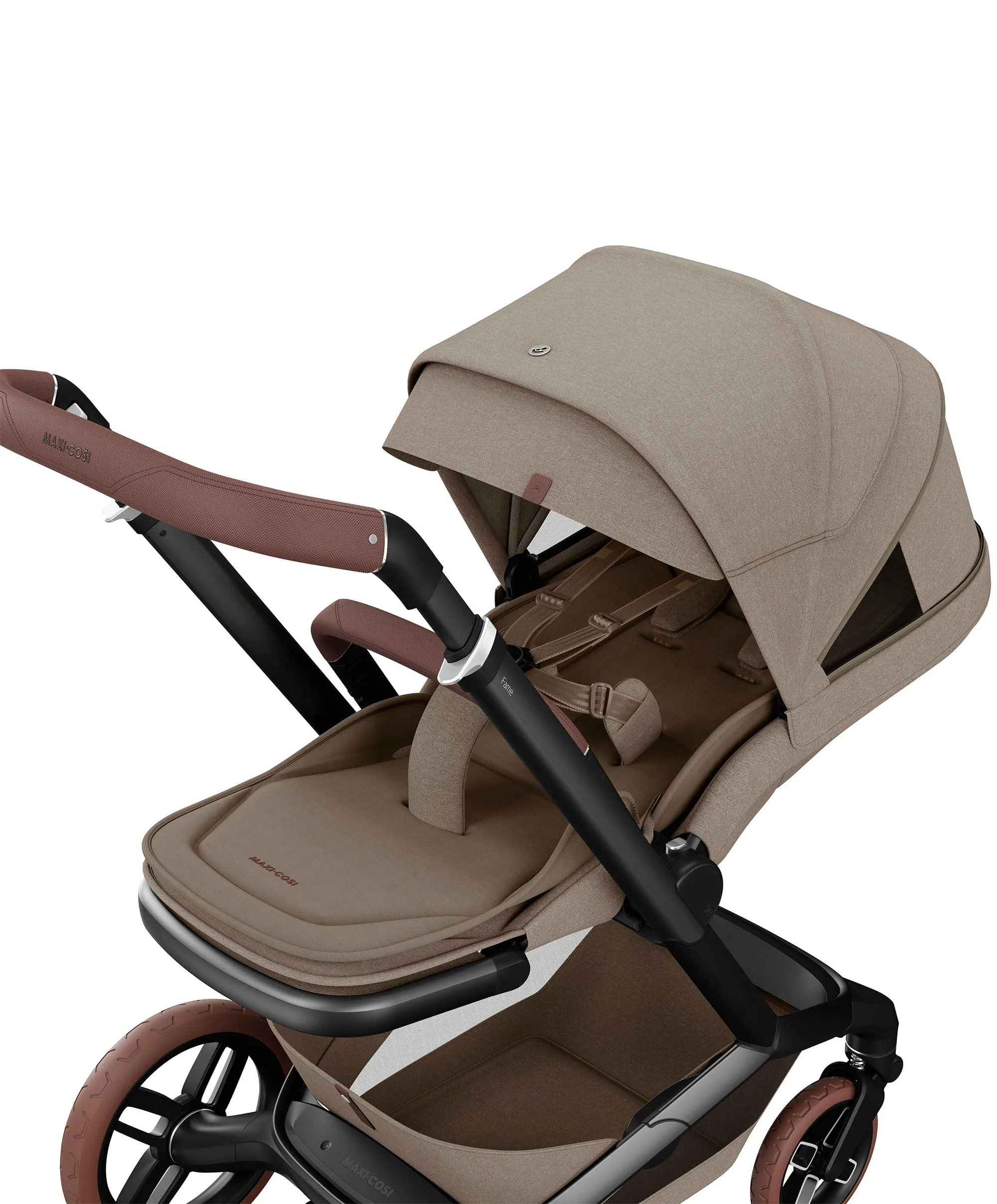 Maxi-Cosi Fame Pushchair – Twillic Truffle with Brown Wheels