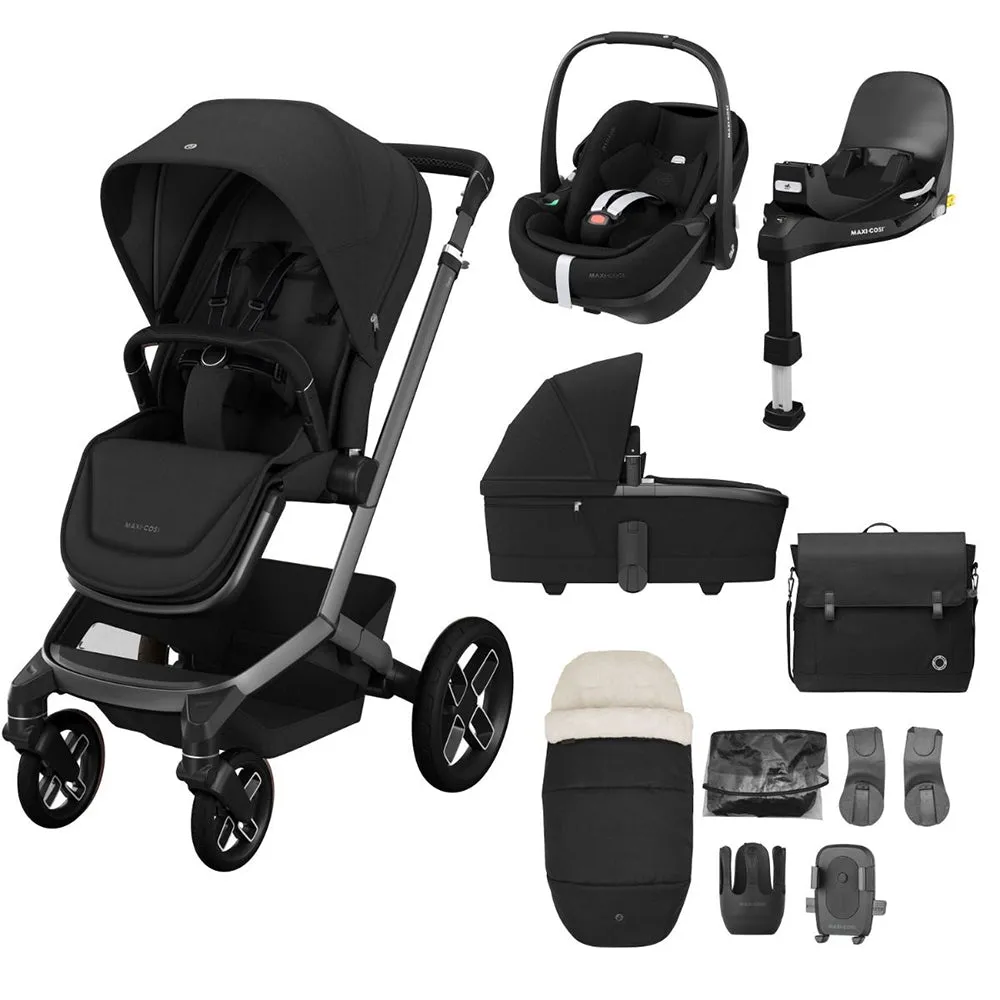 Maxi Cosi Fame Travel System - 10 Piece Premium Bundle