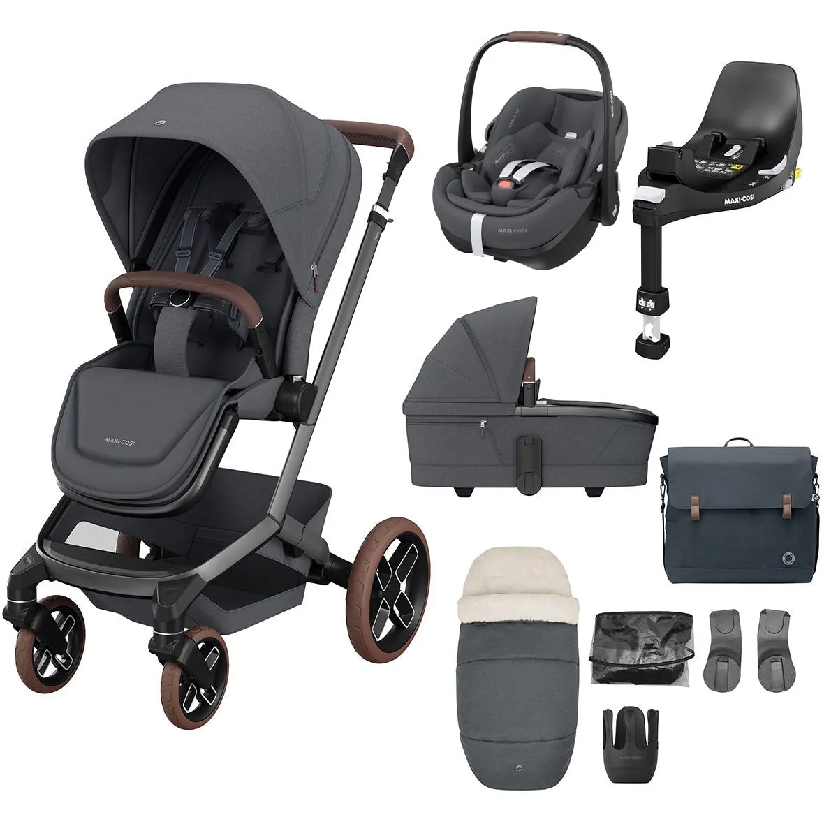 Maxi Cosi Fame Travel System - 10 Piece Premium Bundle