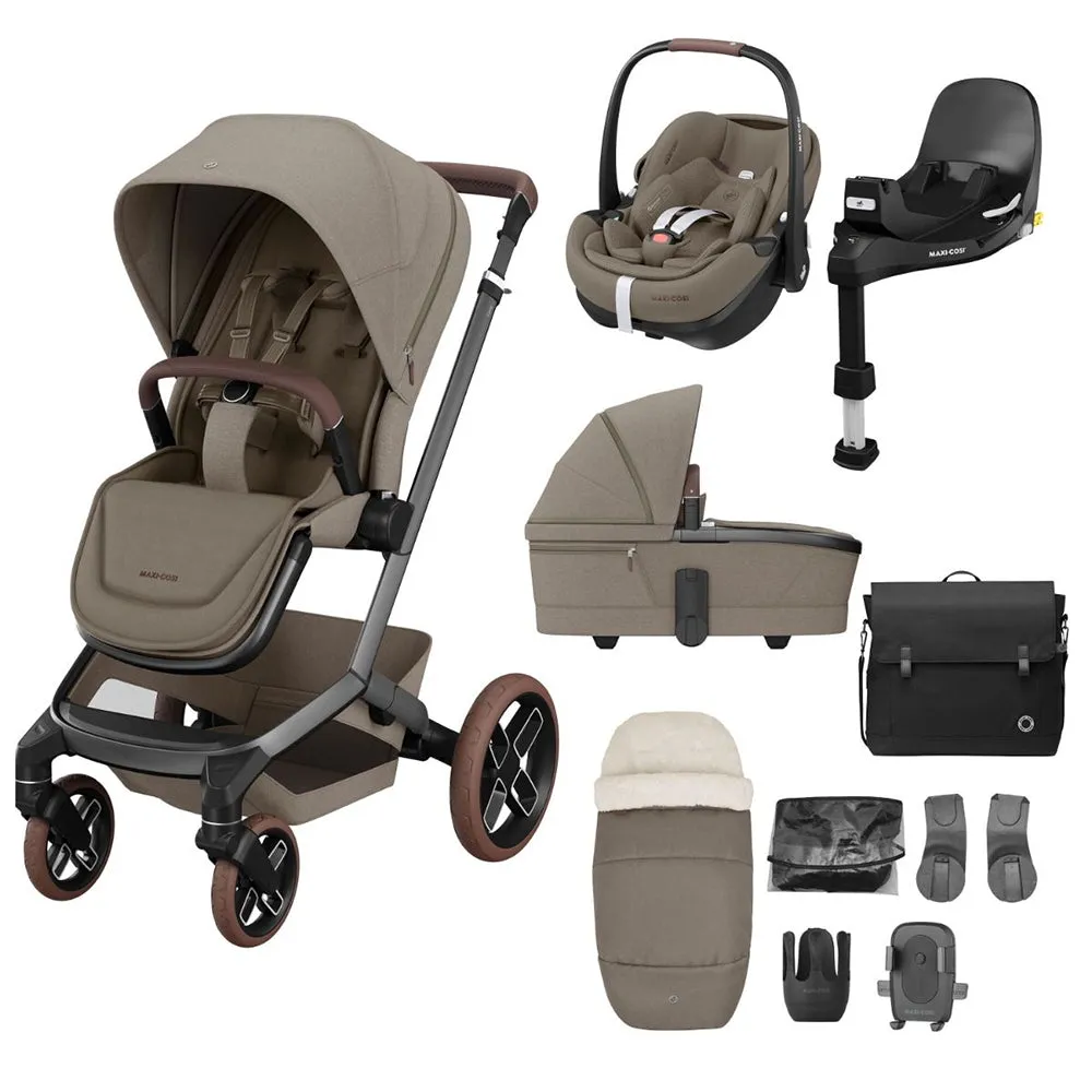 Maxi Cosi Fame Travel System - 10 Piece Premium Bundle