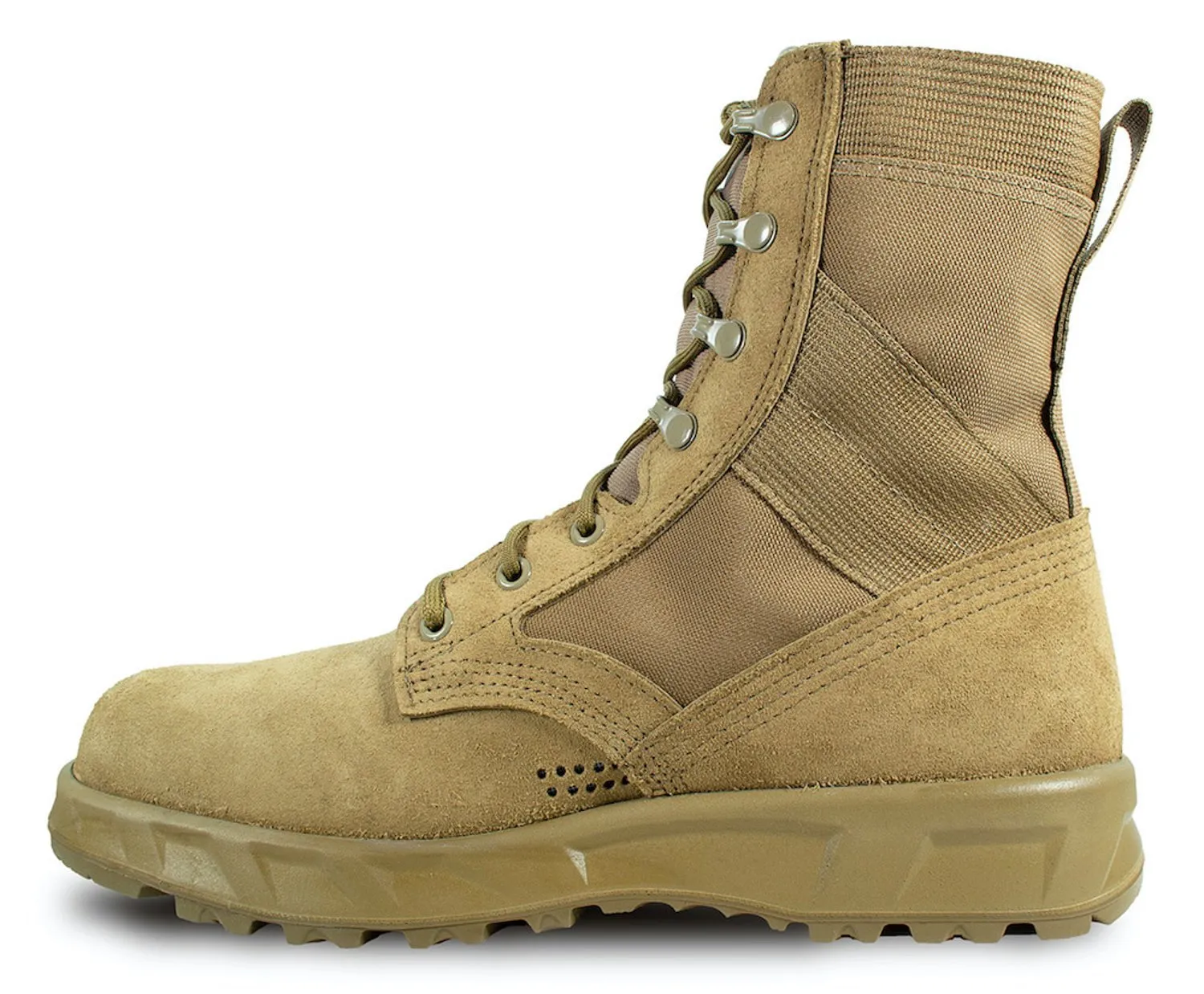 McRae Military Mens T2 UltraLight Hot ST Coyote Leather/Cordura Tactical Boots