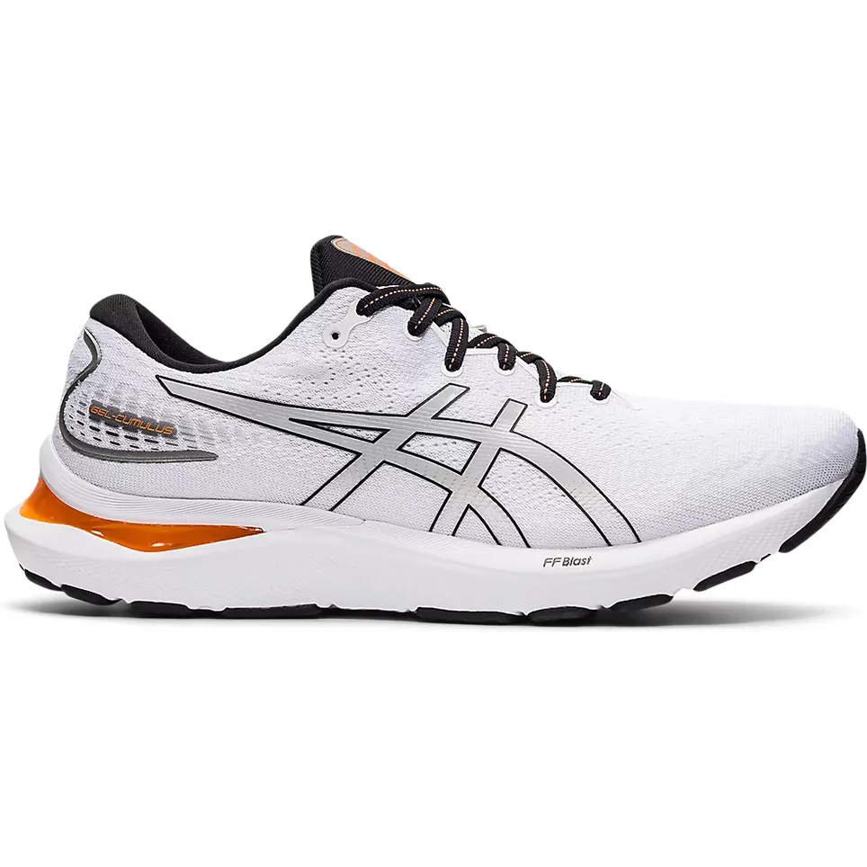 Men's Asics Gel-Cumulus 24, White/Piedmont Grey, 10 D Medium