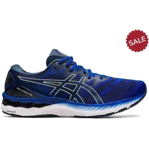 Men's Asics GEL-Nimbus 23, Monaco Blue/Bright Lime, 10.5 D Medium