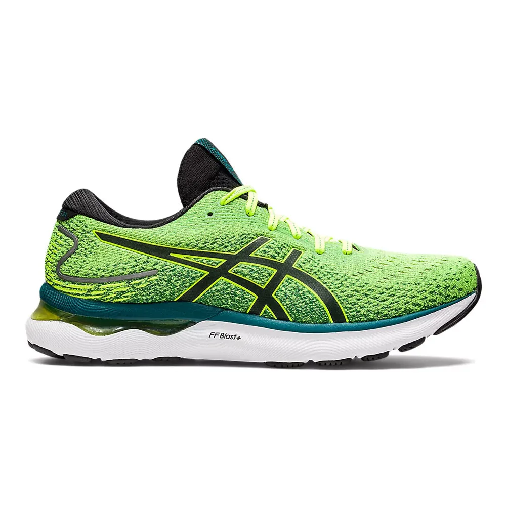 Men's Asics GEL-Nimbus 24, Safety Yellow/Black, 10.5 D Medium