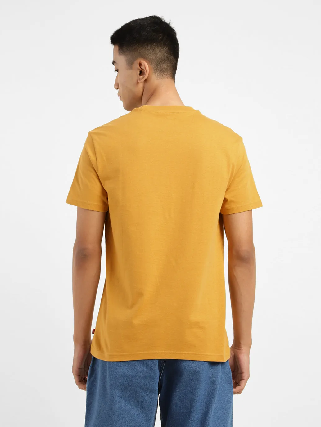 Men's Brand Logo Round Neck T-shirt