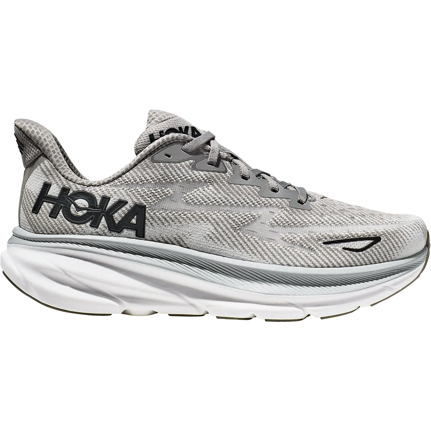 Men's Hoka Clifton 9 Harbor Mist/Black Mesh