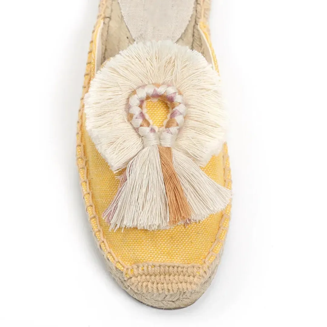 Merendy SofIan Espadrilles Low-Heel Fuzzy Mules