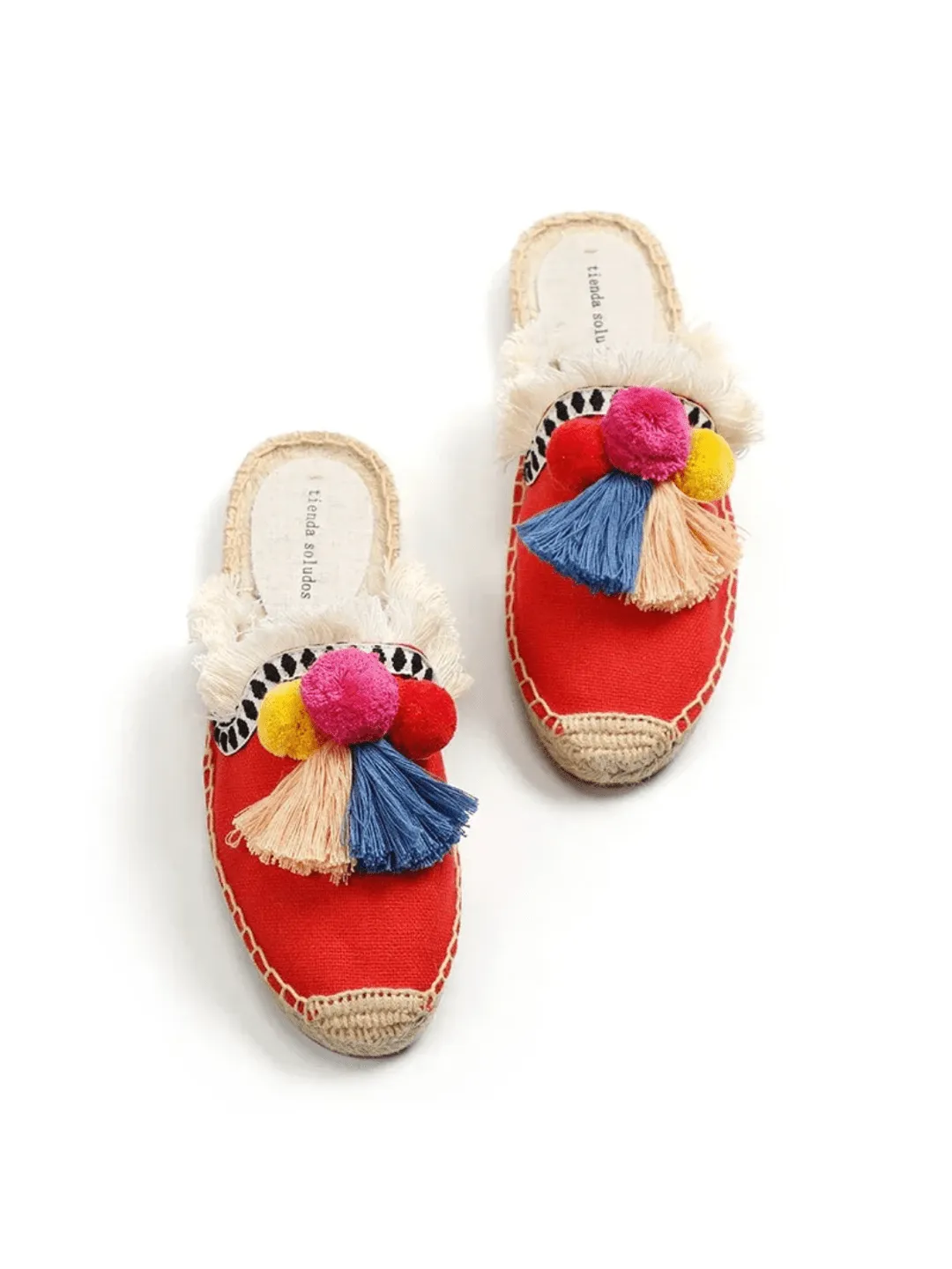 Merendy SofIan Espadrilles Low-Heel Fuzzy Mules