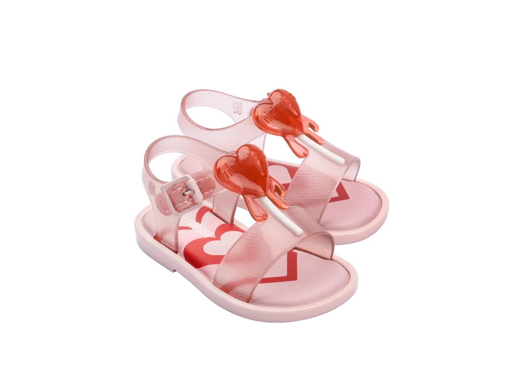 Mini Melissa Mar Sandal Jelly Pop BB - Clear Pink Red