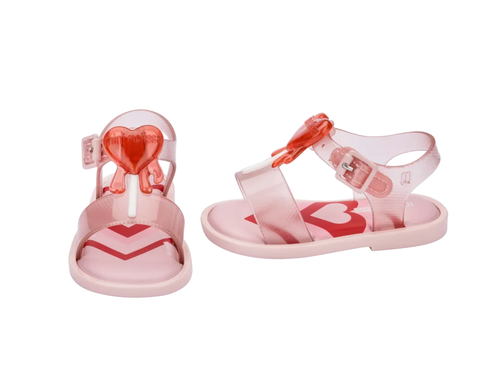 Mini Melissa Mar Sandal Jelly Pop BB - Clear Pink Red