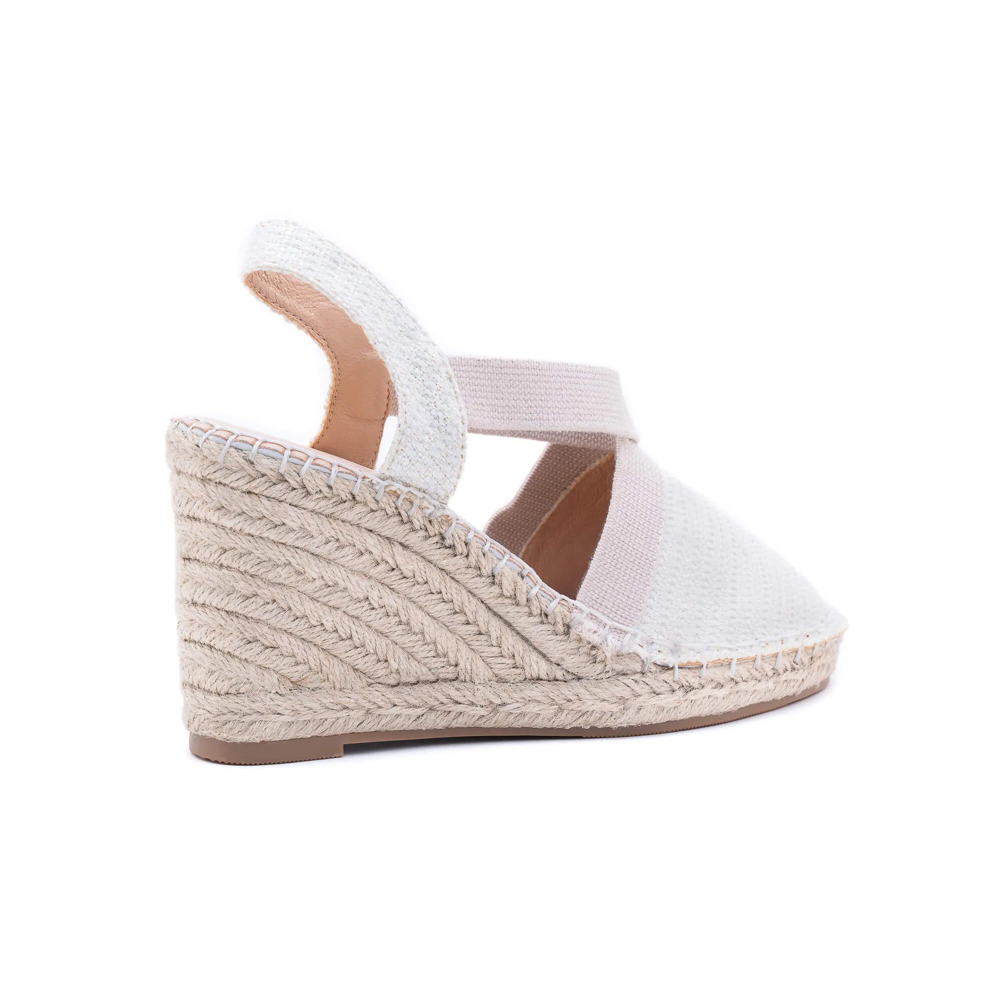 Molly White and Silver Espadrilles