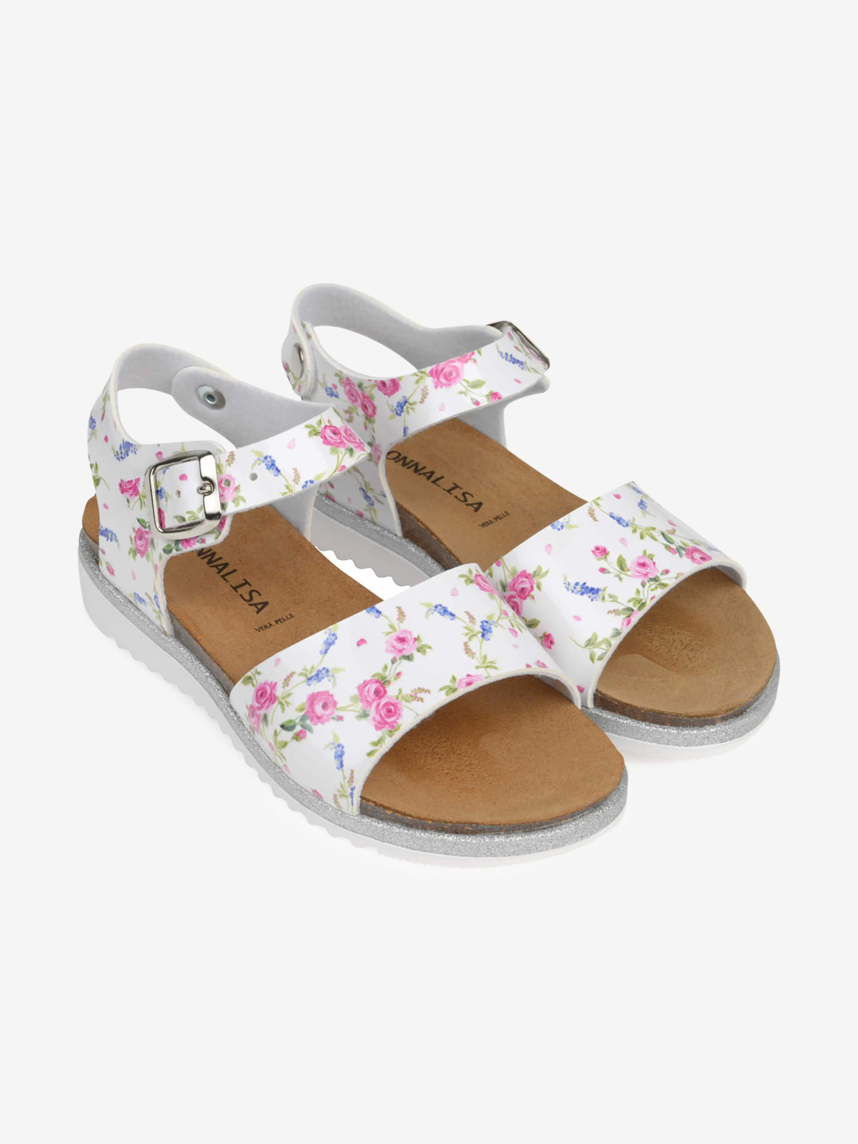 Monnalisa Girls & Pink Rose Sandals