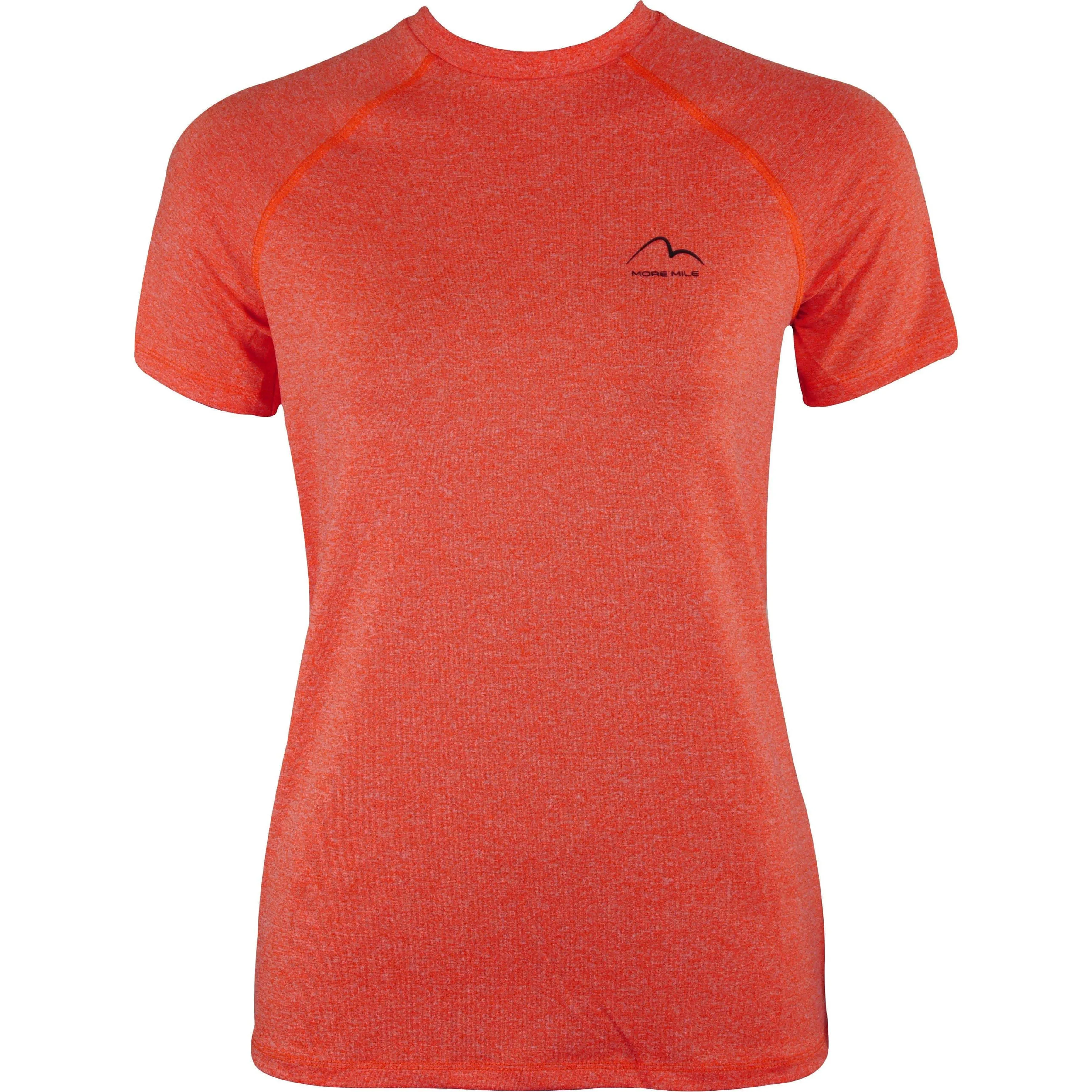 More Mile Train To Run Short Sleeve Womens Running Top - Orange